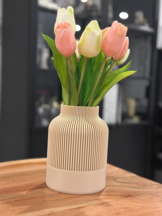 Vase stilvoll, Blumenvase, moderne Vase, Japandi Vase - Einfarbig