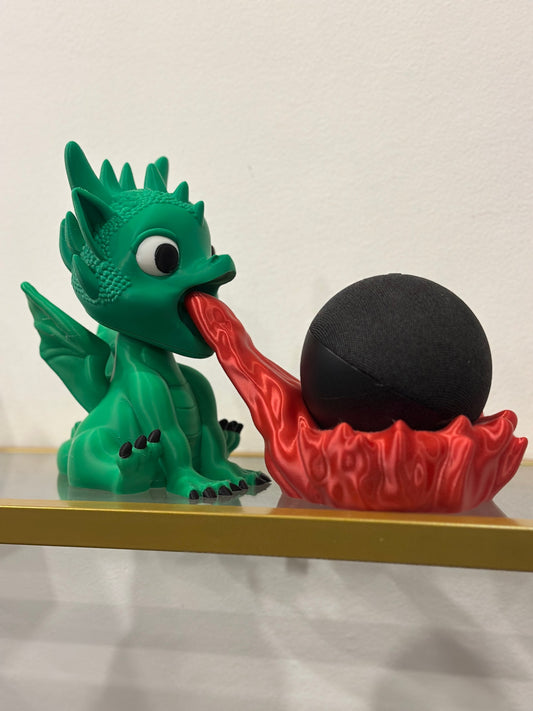 Toniebox Stand Halterung Drache, Alexa Echo Dot Halterung Feuerspeiender Drache
