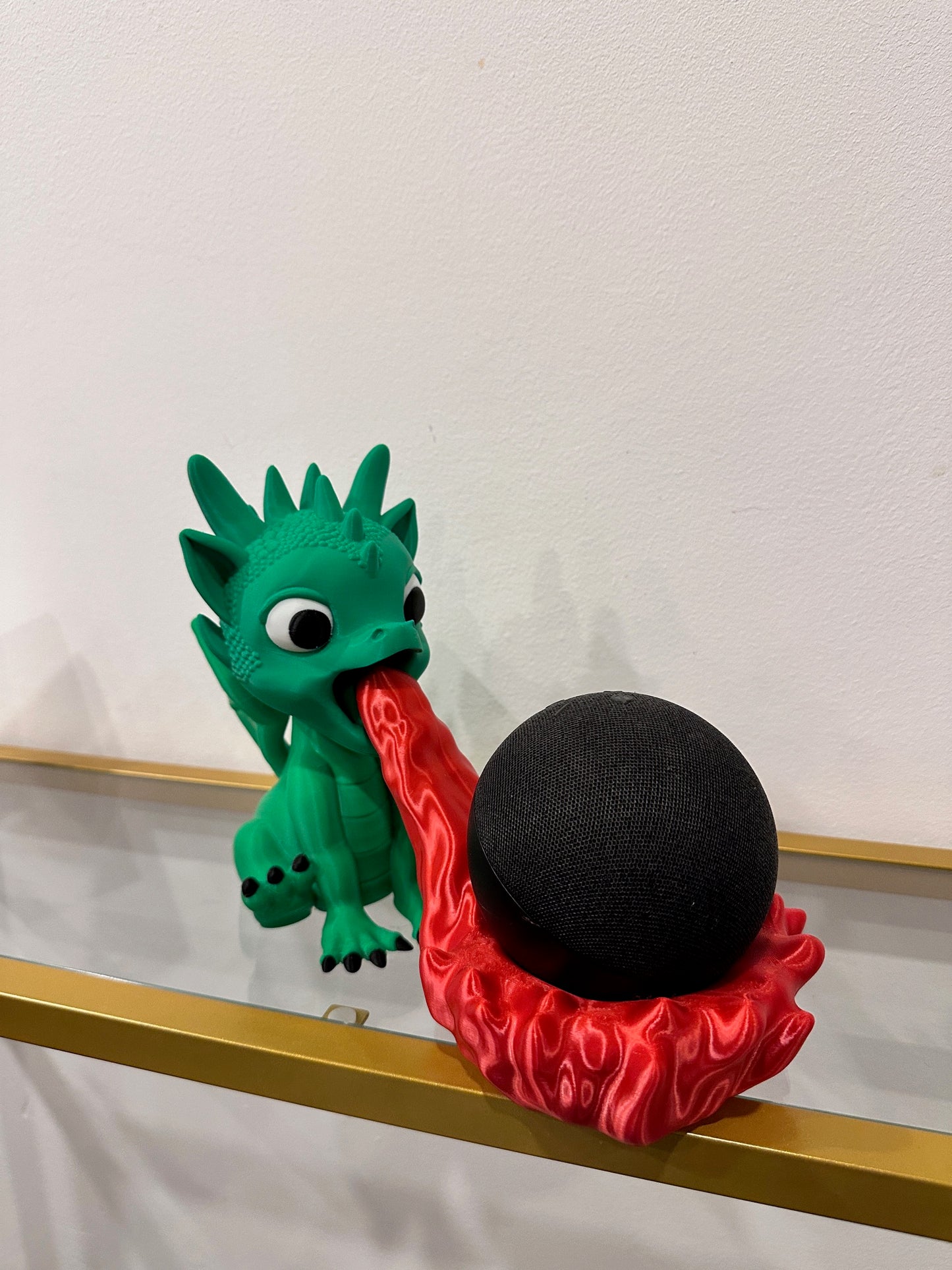Toniebox Stand Halterung Drache, Alexa Echo Dot Halterung Feuerspeiender Drache