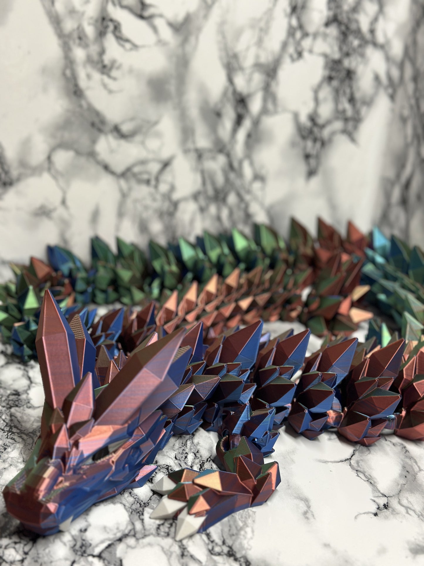 Kristalldrache mit Ei - Set, beweglicher Drache, Fidget