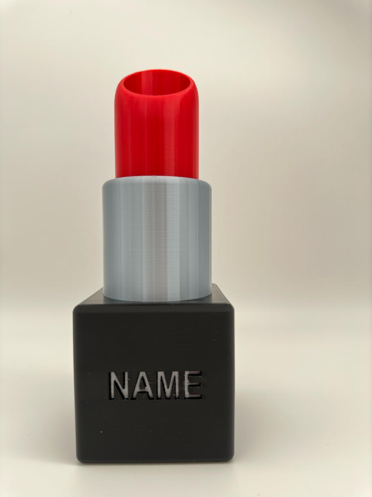 Vase Lippenstift personalisierbar