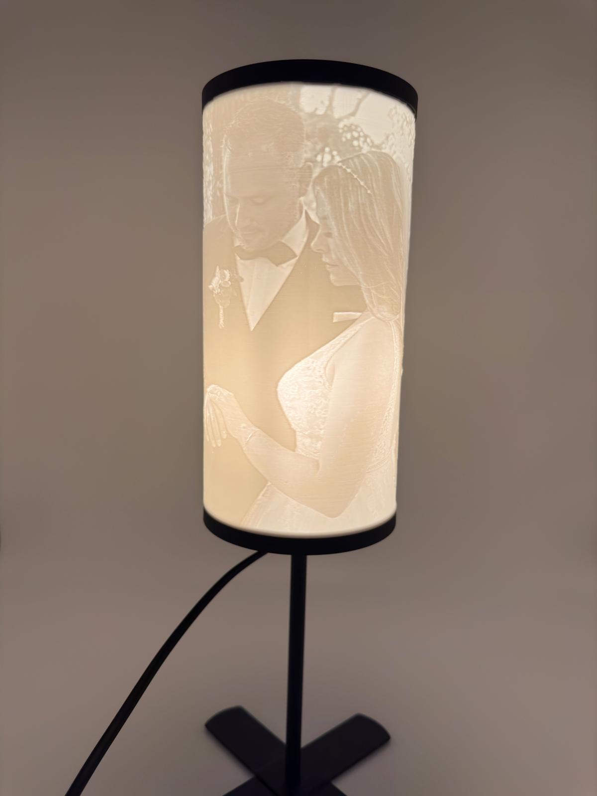 Personaliserte Litophane Lampe I Lampe Rund