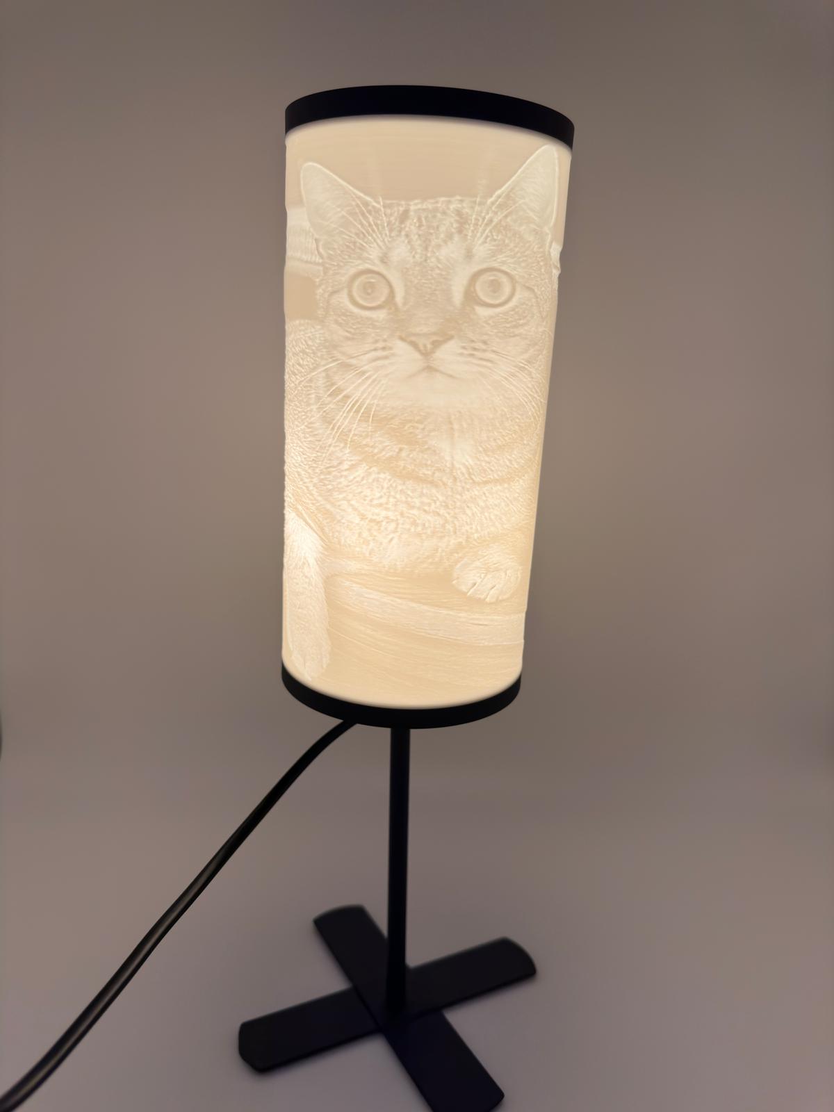Personaliserte Litophane Lampe I Lampe Rund