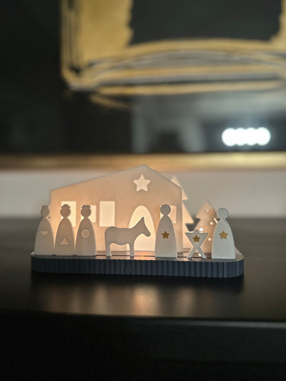 Krippe minimalistisch, schlicht I Dekoration I Weihnachten