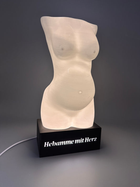 Schwangerschaftslampe, Beleuchteter Frauenkörper Schwanger, Schwangerlampe, Hebamme, Schwanger