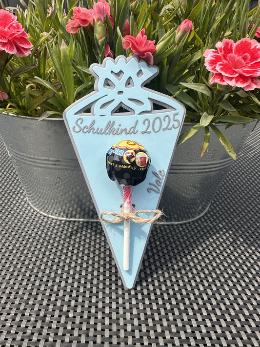 Schultüte 2025 I Schultüte mini I Einschulung I Lollyhalter I Geschenk I Gastgeschenk